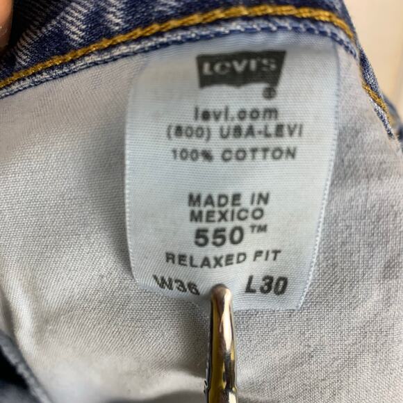 Vintage 90s Levi’s 550 Relaxed Fit Jeans Men’s W36 L30 Made in Mexico 90s - Picture 6 of 7